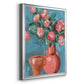 Rosa Blooms I - Modern Framed Canvas Print