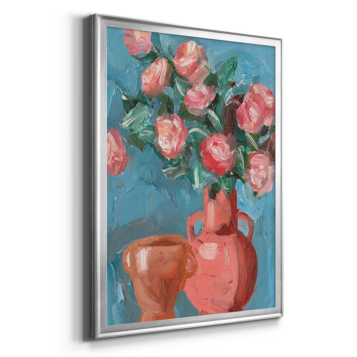 Rosa Blooms I - Modern Framed Canvas Print