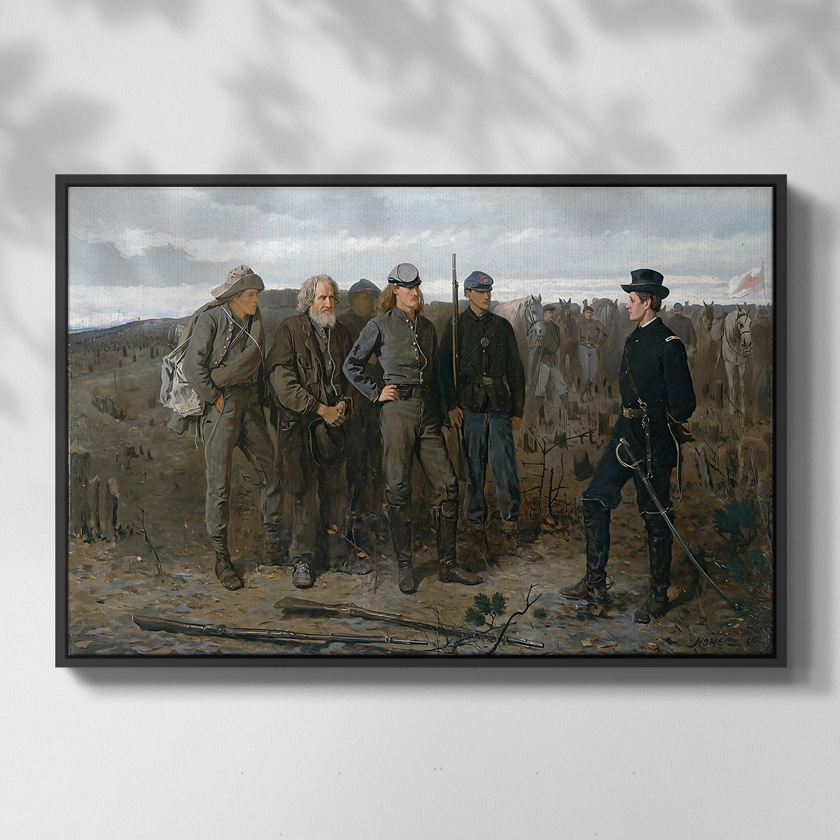 Prisoners from the Front, 1866 - Floater Framed Canvas Print