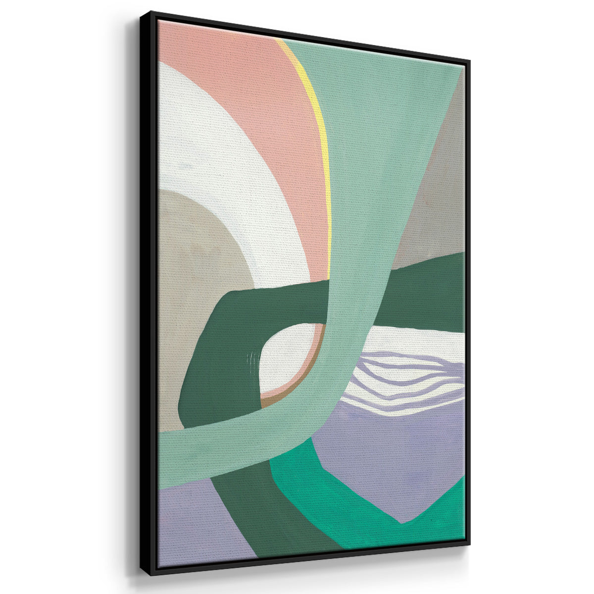 Merge Left - Framed Premium Gallery Wrapped Canvas L Frame - Ready to Hang