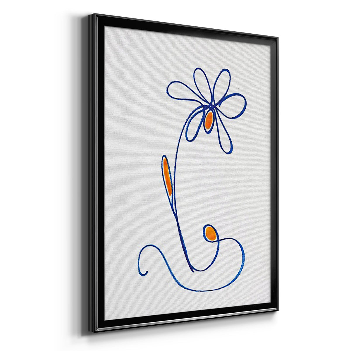 Wobbly Blooms II - Modern Framed Canvas Print