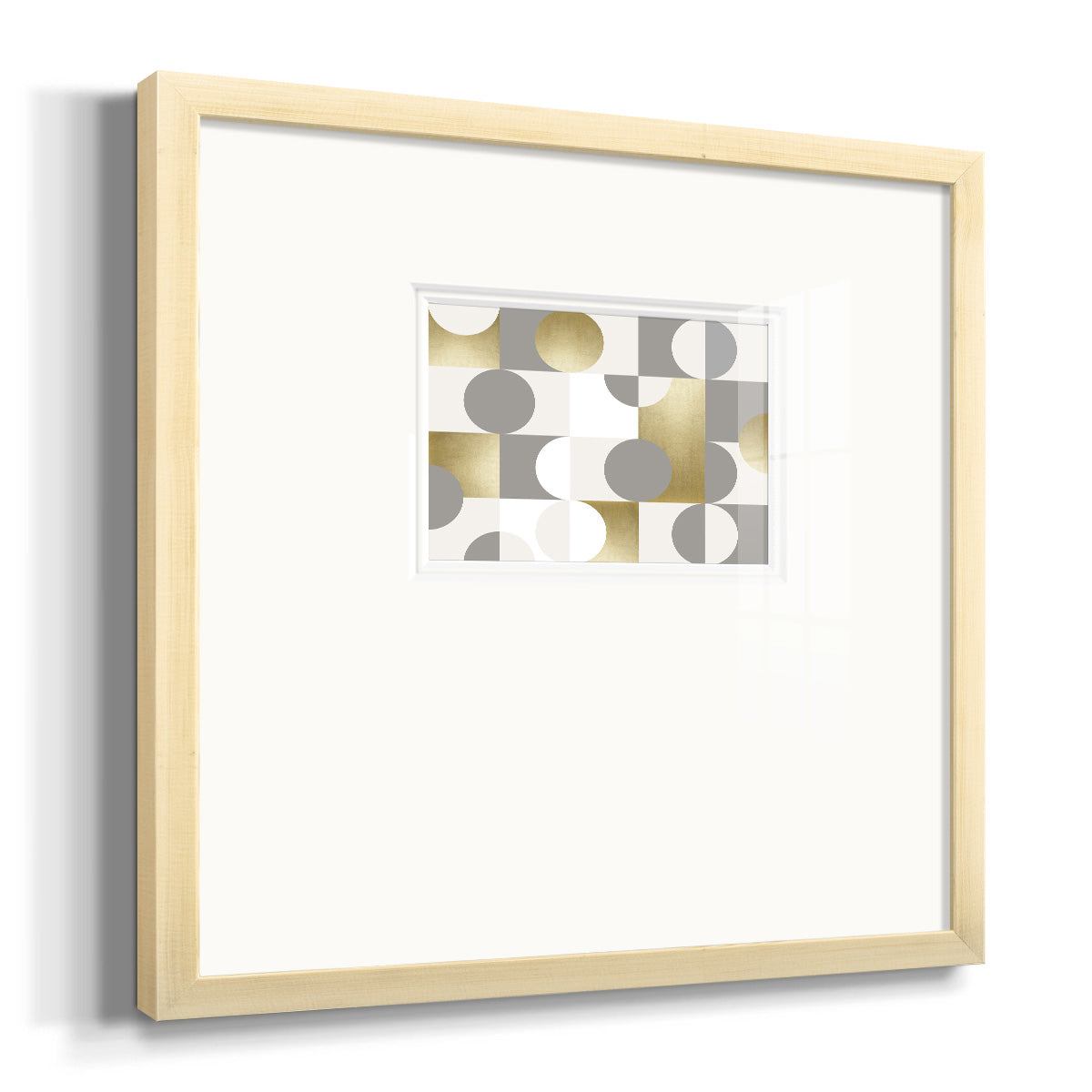 Modern Gold Reflections Premium Framed Print Double Matboard