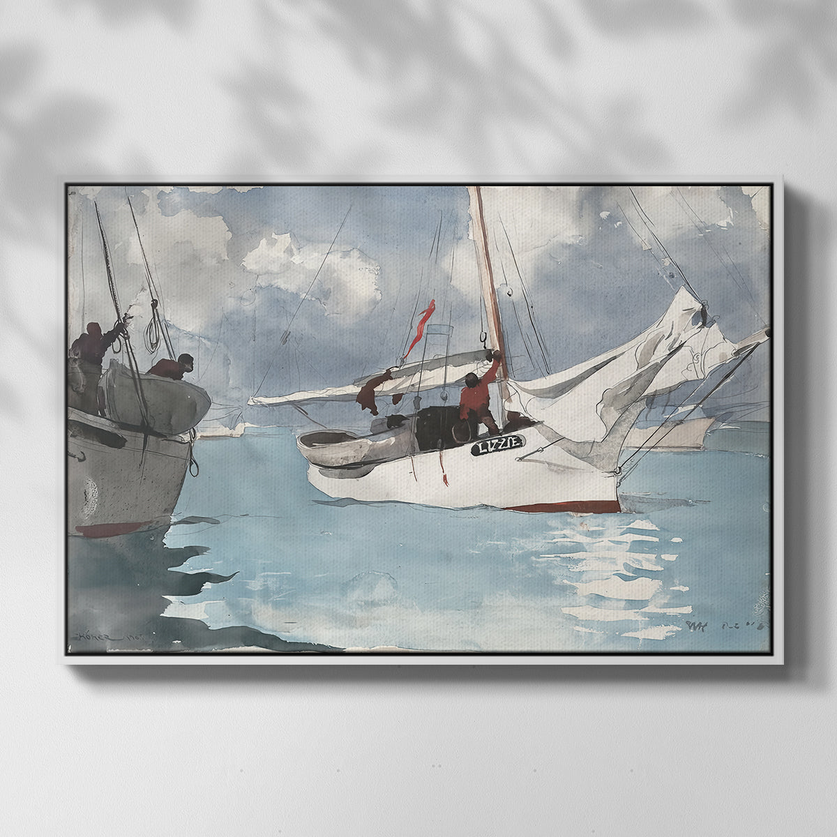 Fishing Boats, Key West, 1903 - Floater Framed Canvas Print