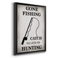 Gone Fishing - Modern Framed Canvas Print