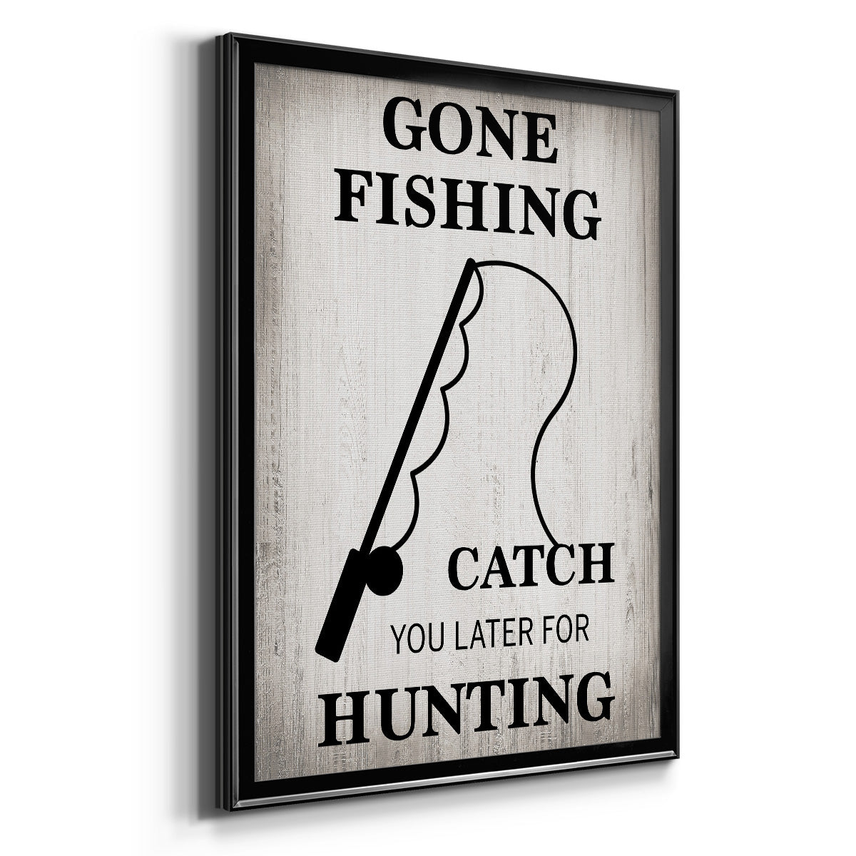 Gone Fishing - Modern Framed Canvas Print