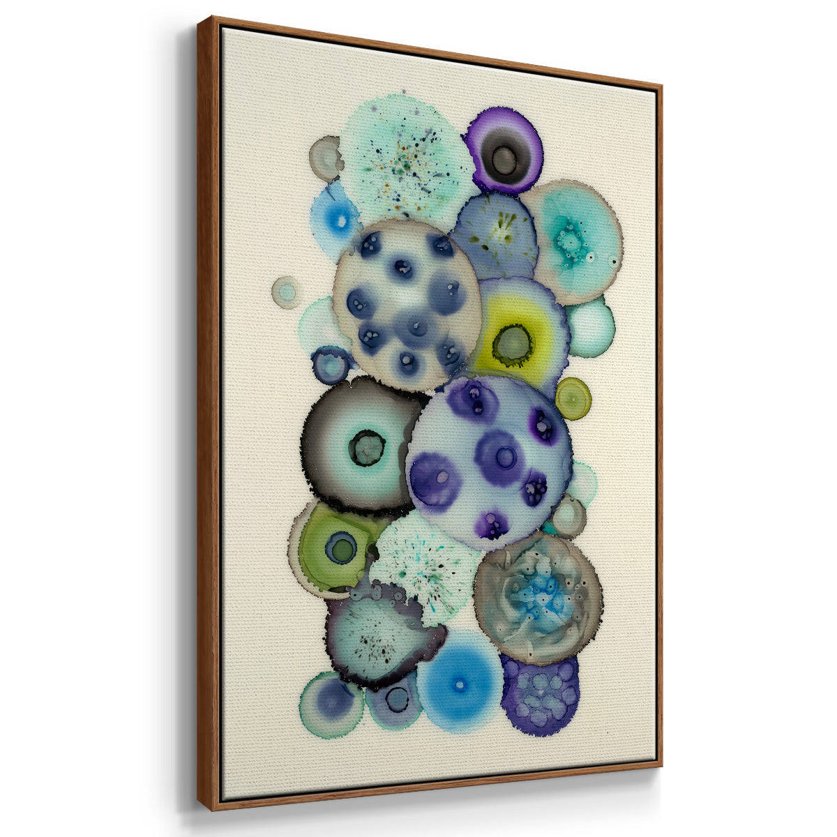 Geodes II - Framed Premium Gallery Wrapped Canvas L Frame - Ready to Hang