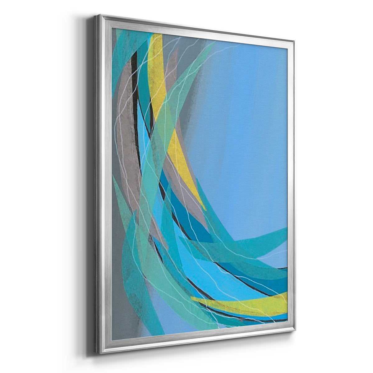 Circulating Flow I - Modern Framed Canvas Print