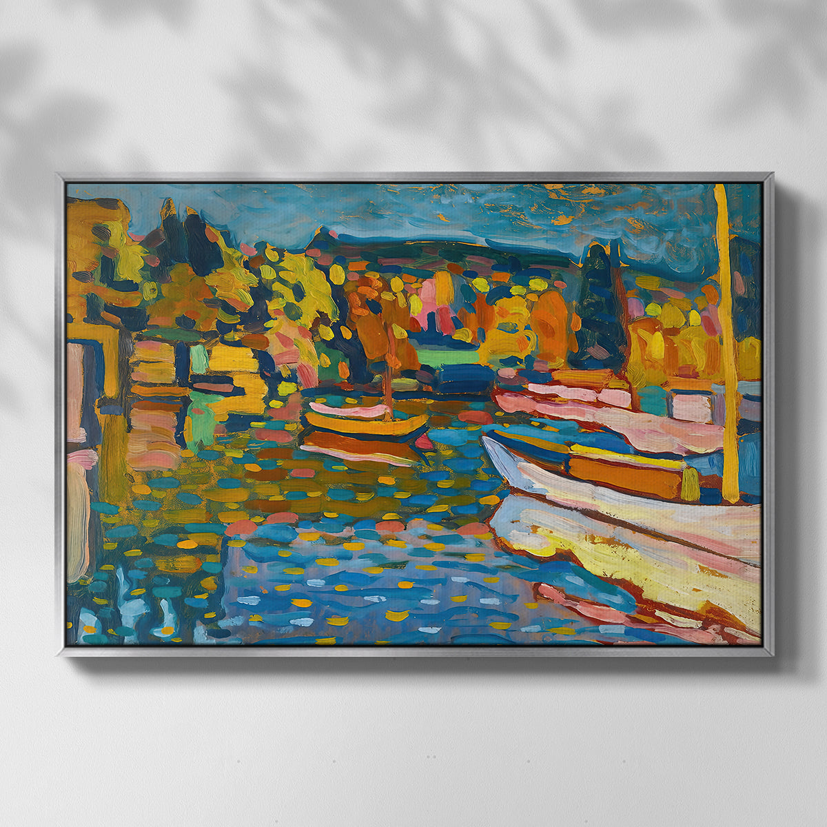 Study for Autumn Landscape with Boats, 1908 - Floater Framed Canvas Print