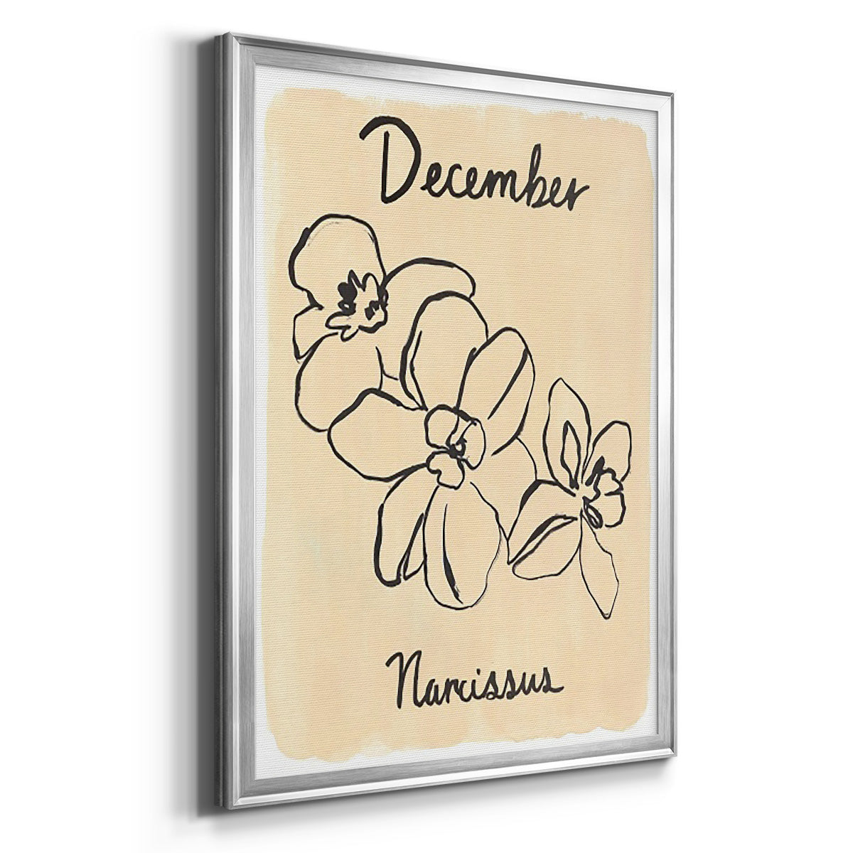 Birth Month XII - Modern Framed Canvas Print