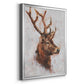 Stag Study II - Modern Framed Canvas Print