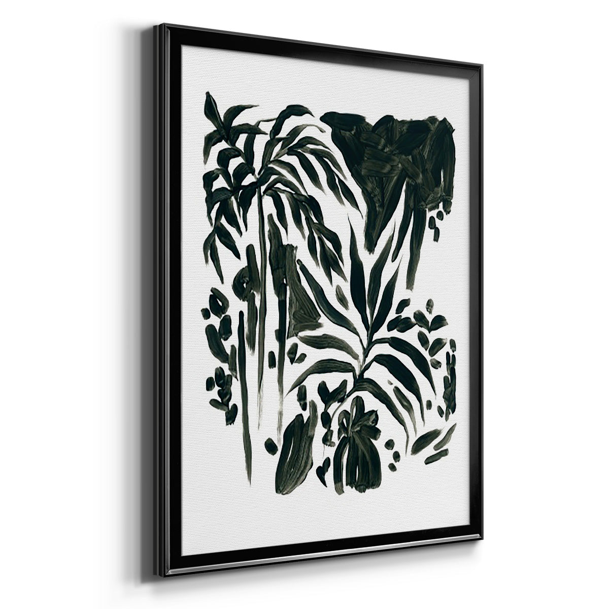 Ink Jungle II - Modern Framed Canvas Print