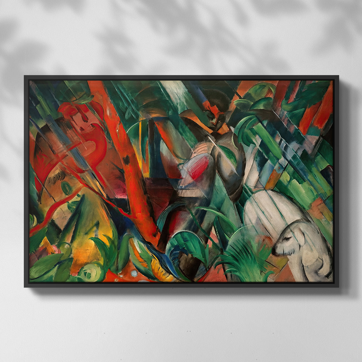 In the Rain, 1912 - Floater Framed Canvas Print