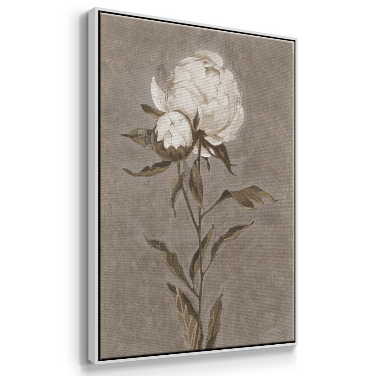 Pretty as a Peony II - Framed Premium Gallery Wrapped Canvas L Frame - Ready to Hang