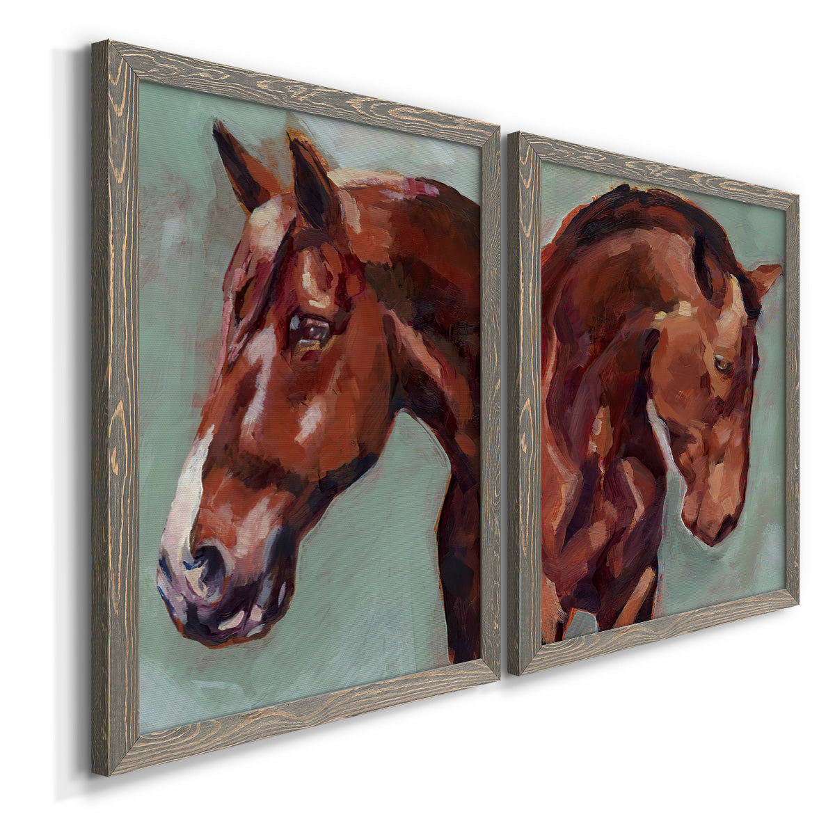 Paint by Number Horse I - Premium Framed Canvas 2 Piece Set - Ready to Hang