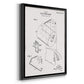 Toilet Paper Patent II - Modern Framed Canvas Print