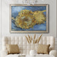Two Cut Sunflowers - Ornate Framed Canvas Print