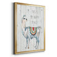 Llama Happy Place - Modern Framed Canvas Print