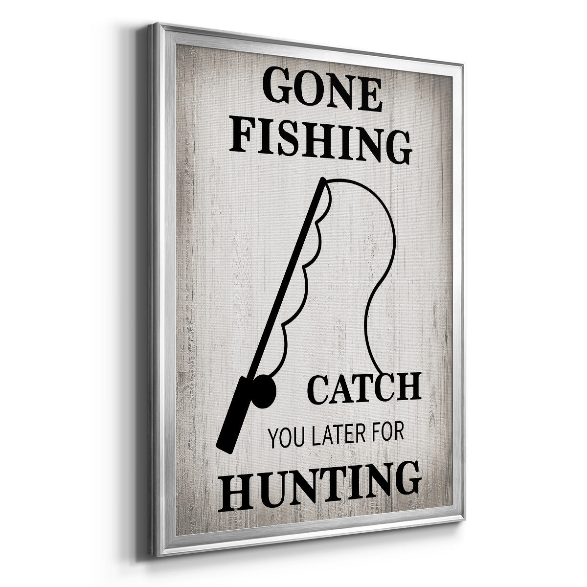 Gone Fishing - Modern Framed Canvas Print