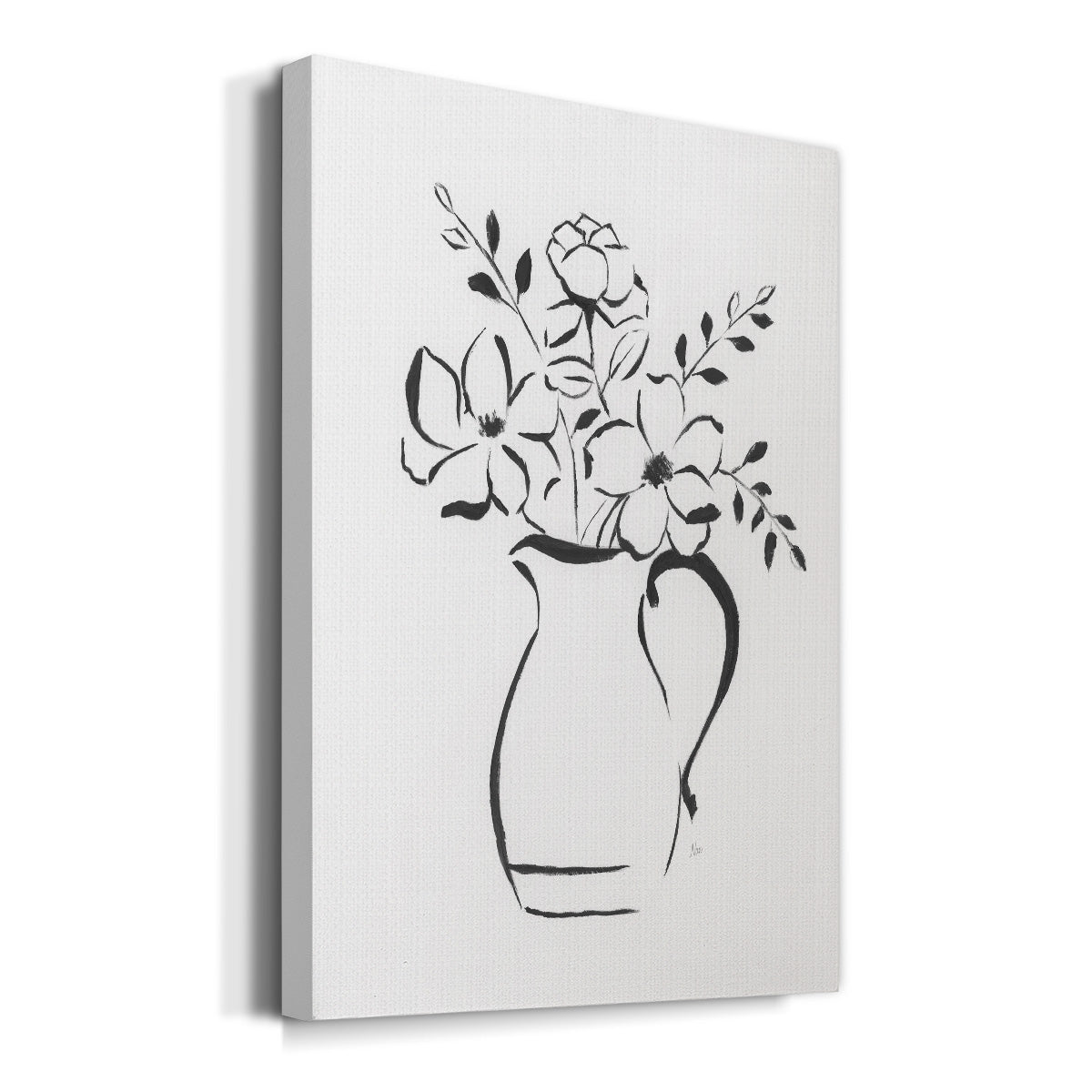 Sketchy Bouquet II - Canvas Art Print