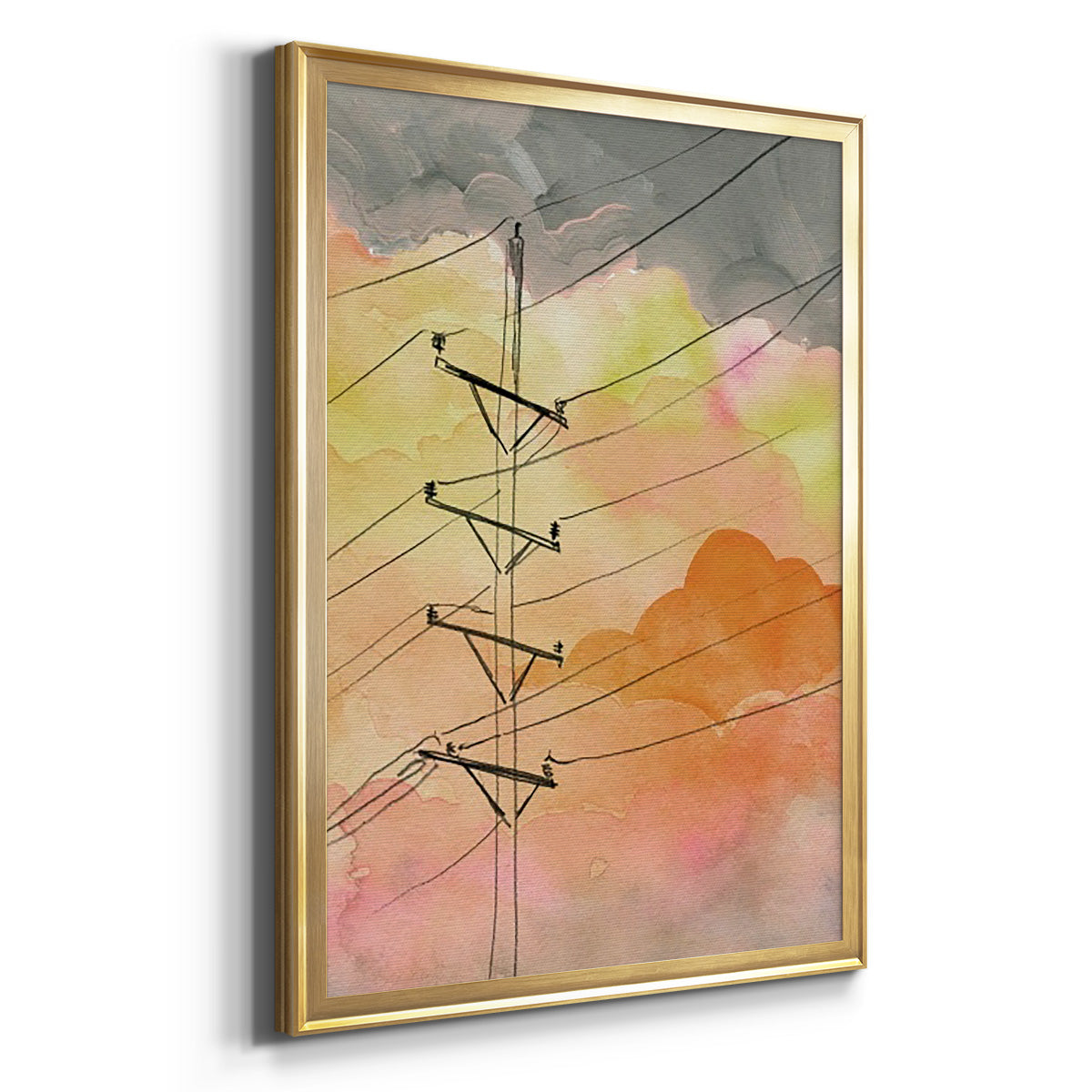 Cloudy Communication I - Modern Framed Canvas Print