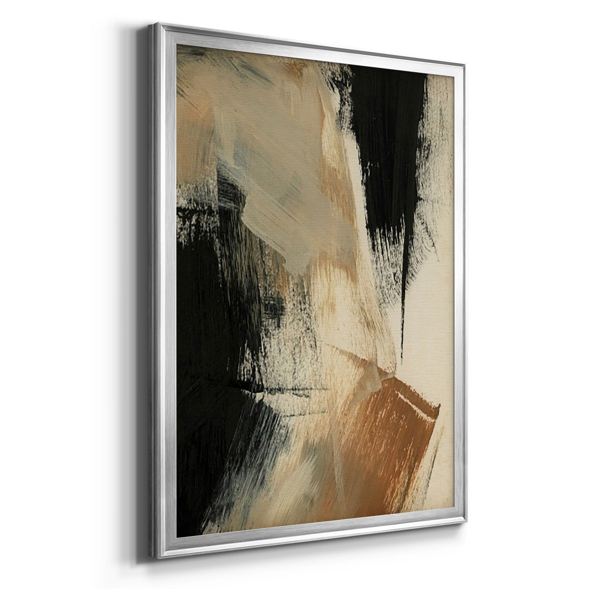 Baked Paintstrokes V - Modern Framed Canvas Print