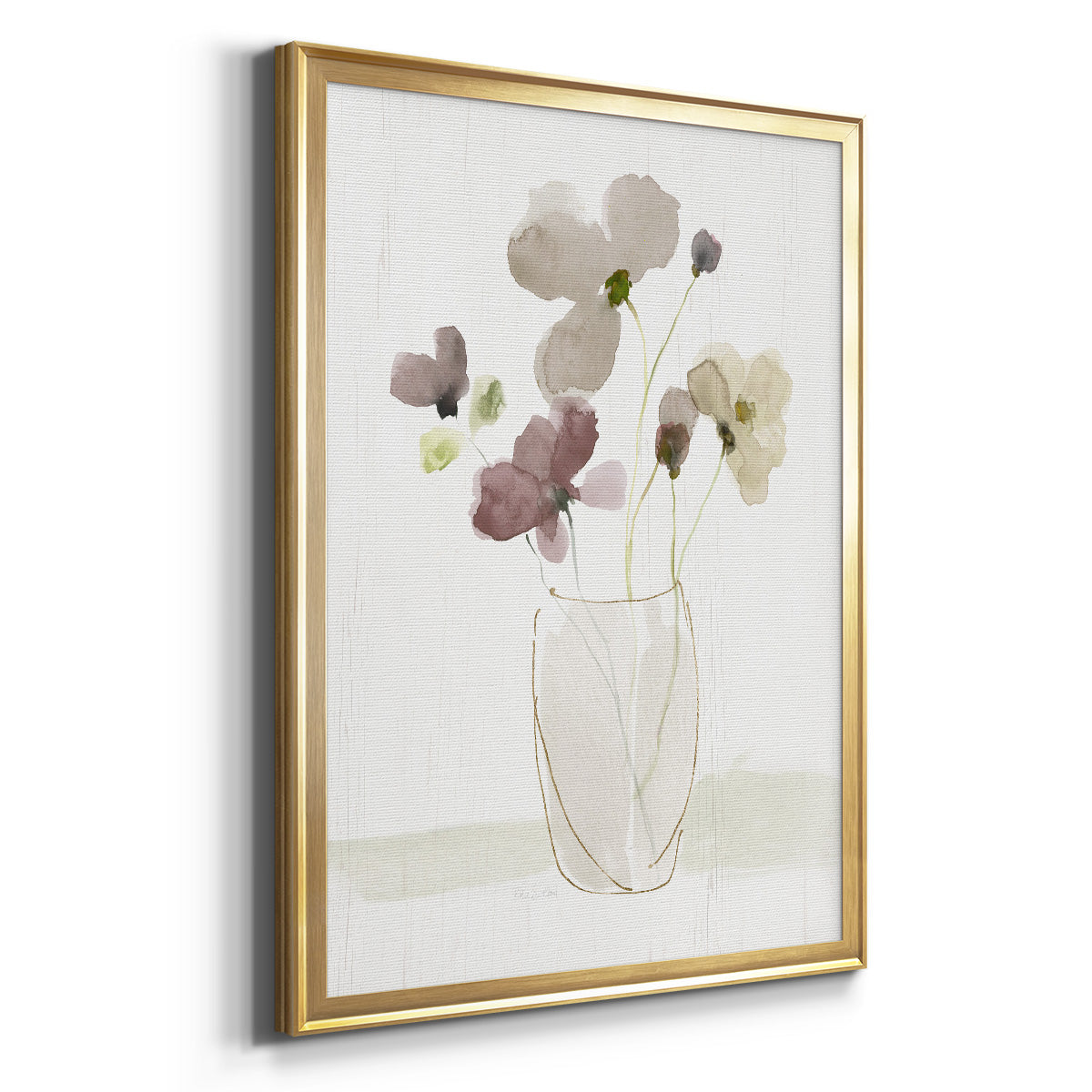 Choose Happy Bouquet II - Modern Framed Canvas Print