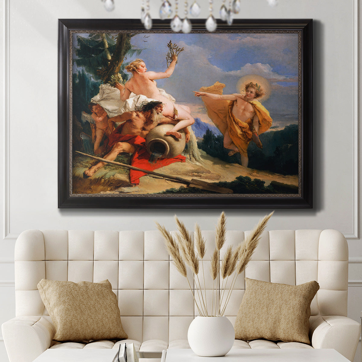 Apollo Pursuing Daphne - Ornate Framed Canvas Print