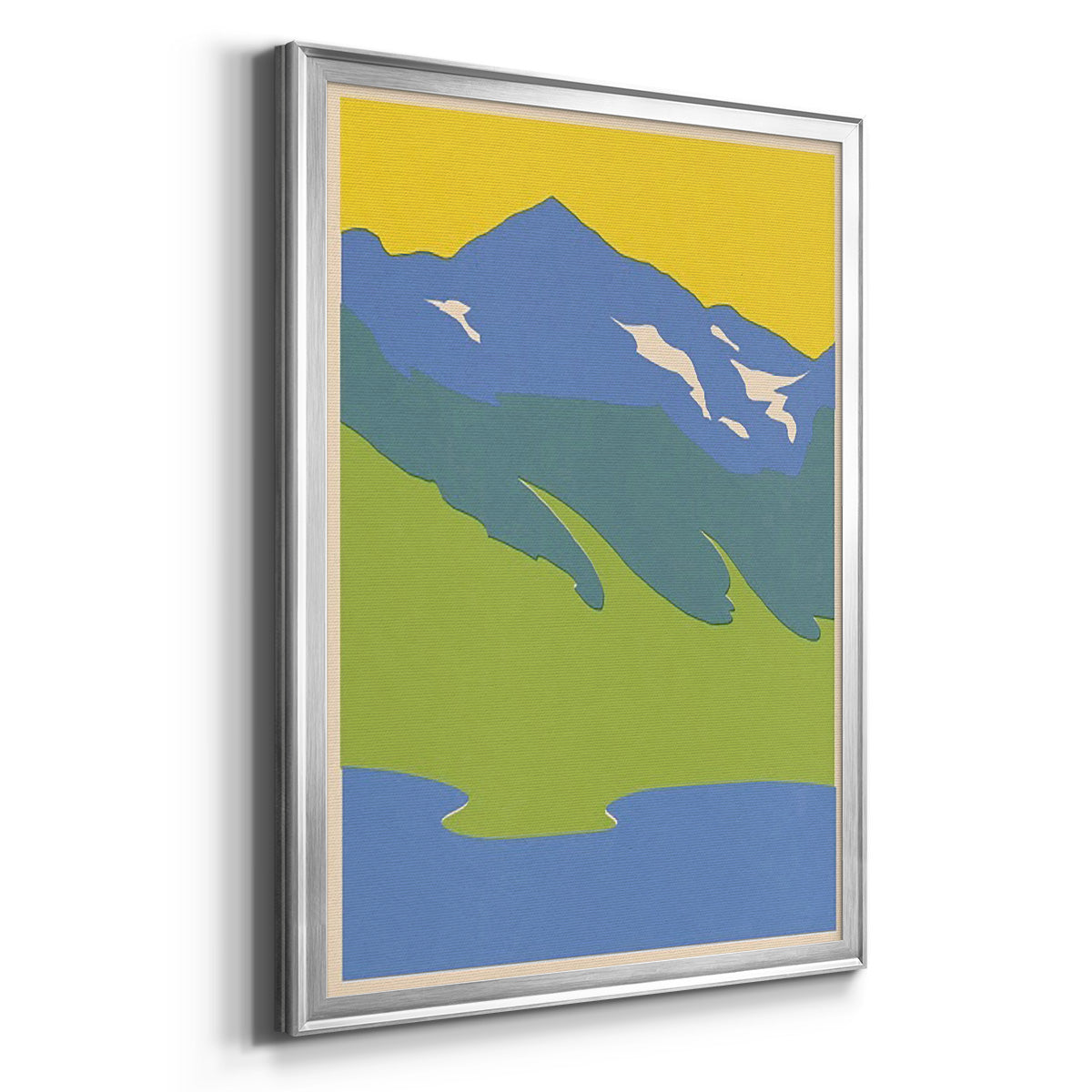 Bright Glacial Lake I - Modern Framed Canvas Print