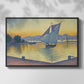 The Port at Sunset, Opus 236, Saint Tropez, 1892 - Floater Framed Canvas Print
