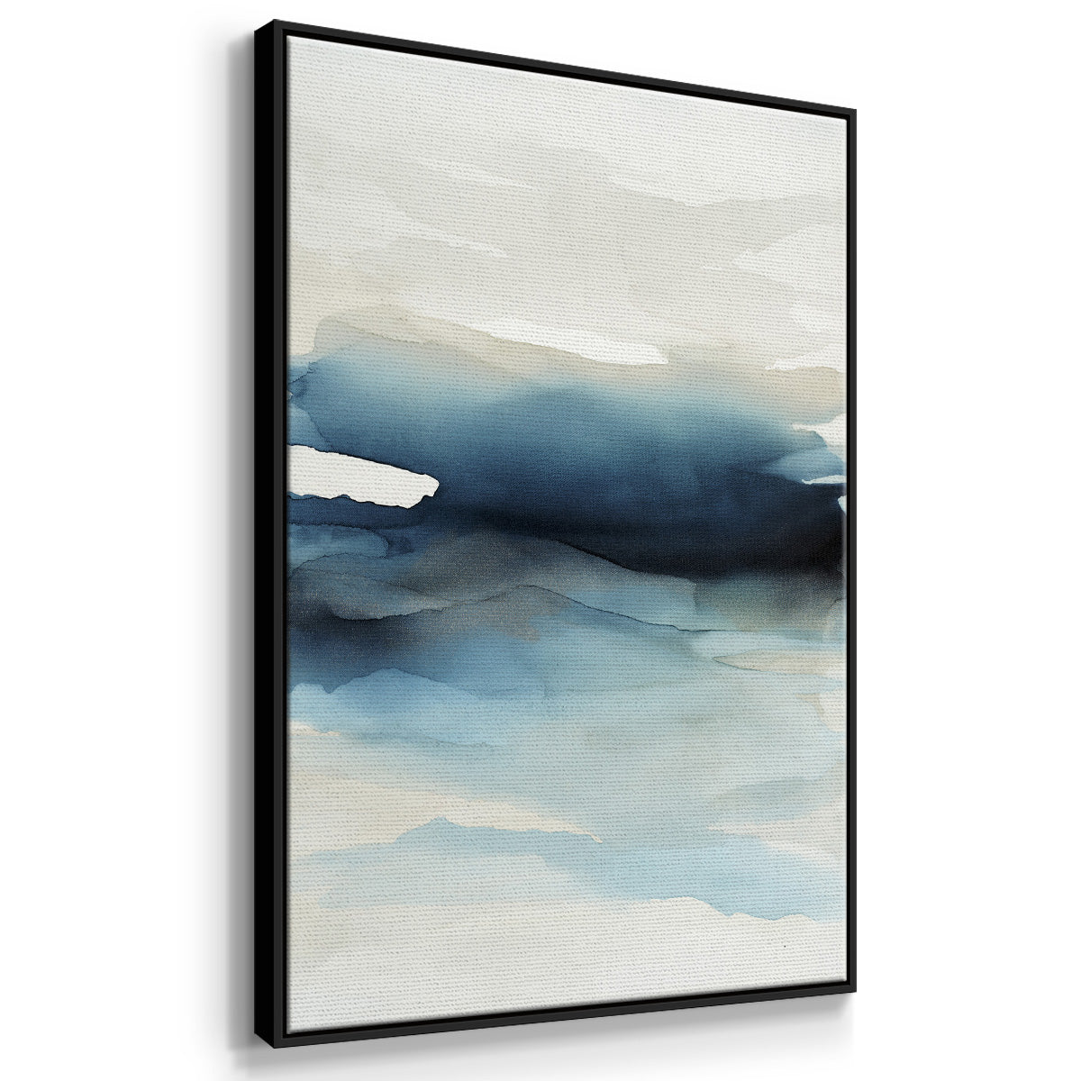 Waves II - Framed Premium Gallery Wrapped Canvas L Frame - Ready to Hang