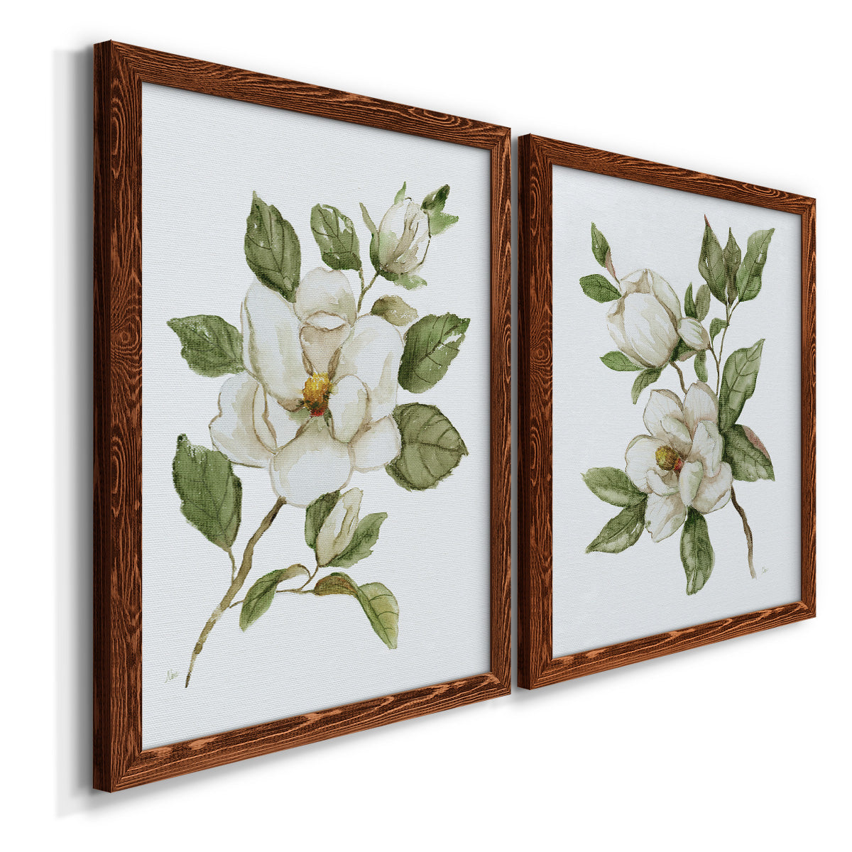 Magnolia Morning I - Premium Framed Canvas 2 Piece Set - Ready to Hang