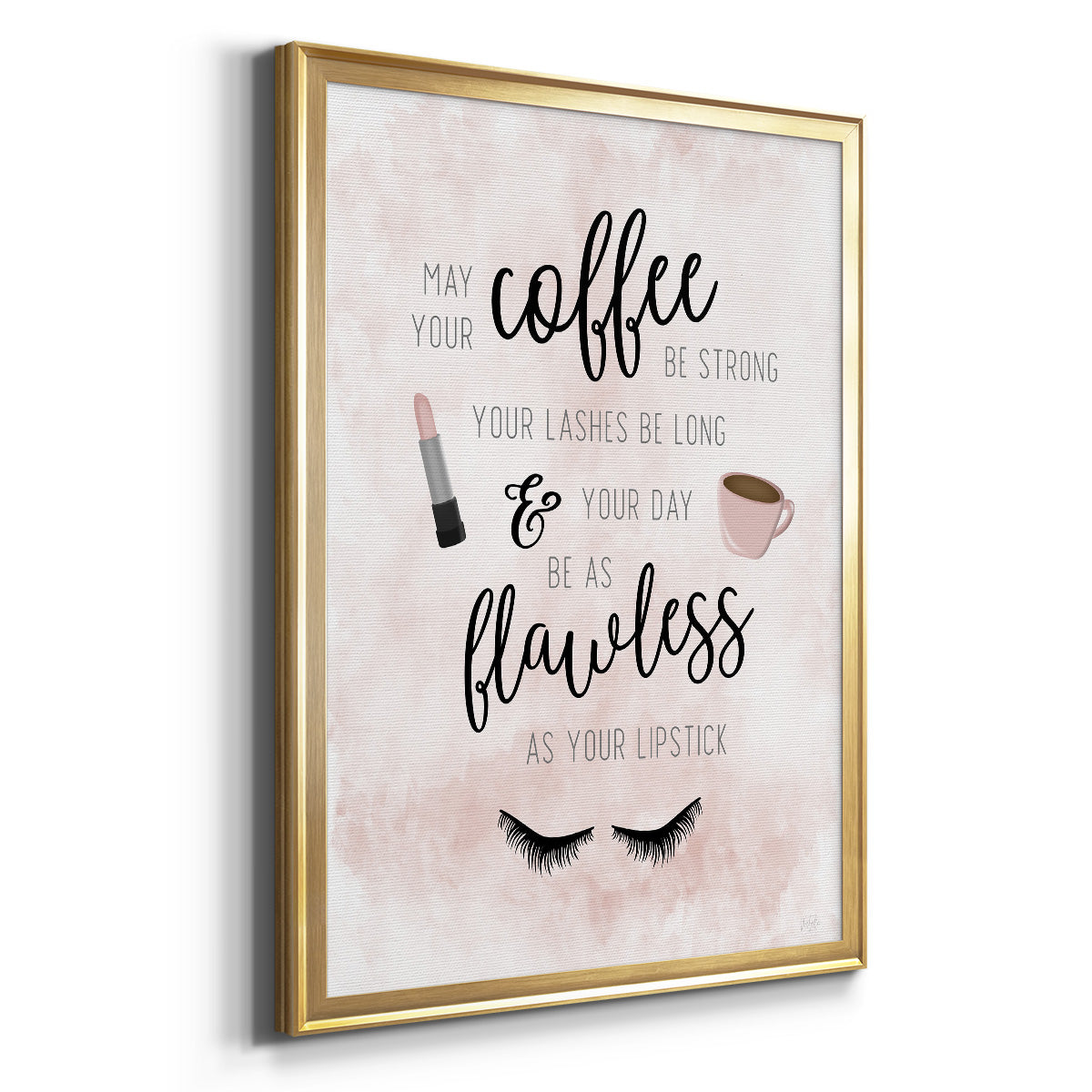May Your Coffee Be Strong - Modern Framed Canvas Print