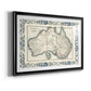 Bordered Map of Australia Premium Framed Print - Ready to Hang