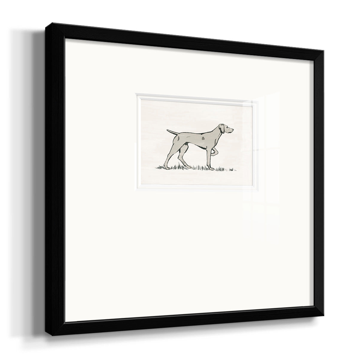 Neutral Pointer I Premium Framed Print Double Matboard