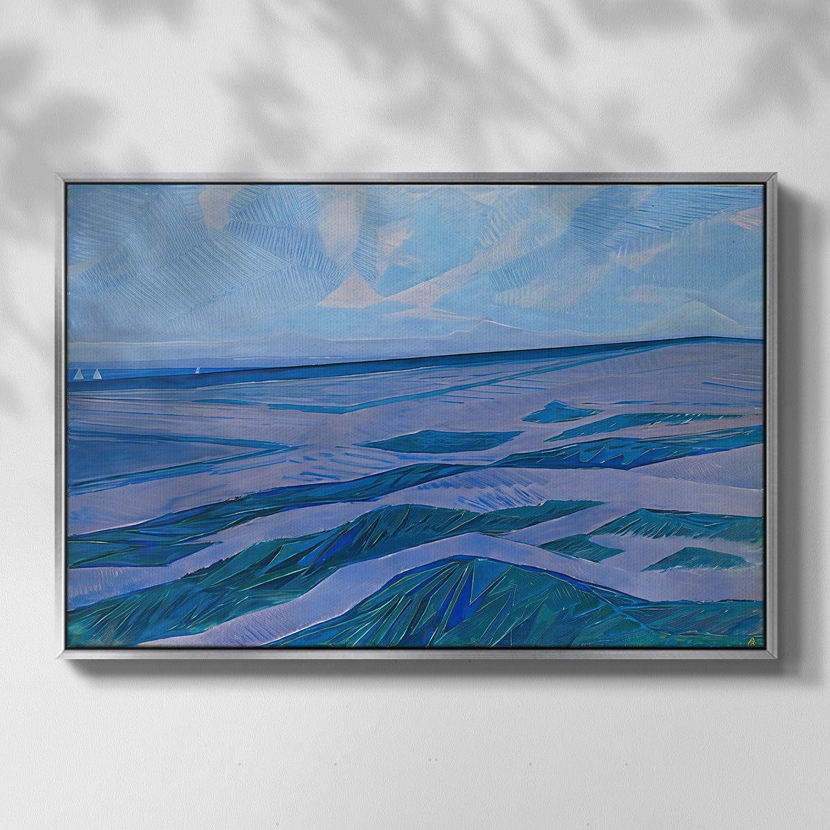 Dune Landscape, 1911 - Floater Framed Canvas Print