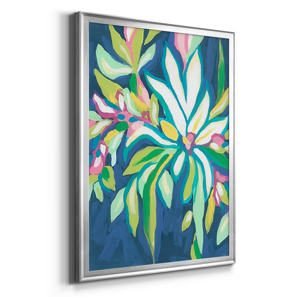 Blue Tropics IV - Modern Framed Canvas Print