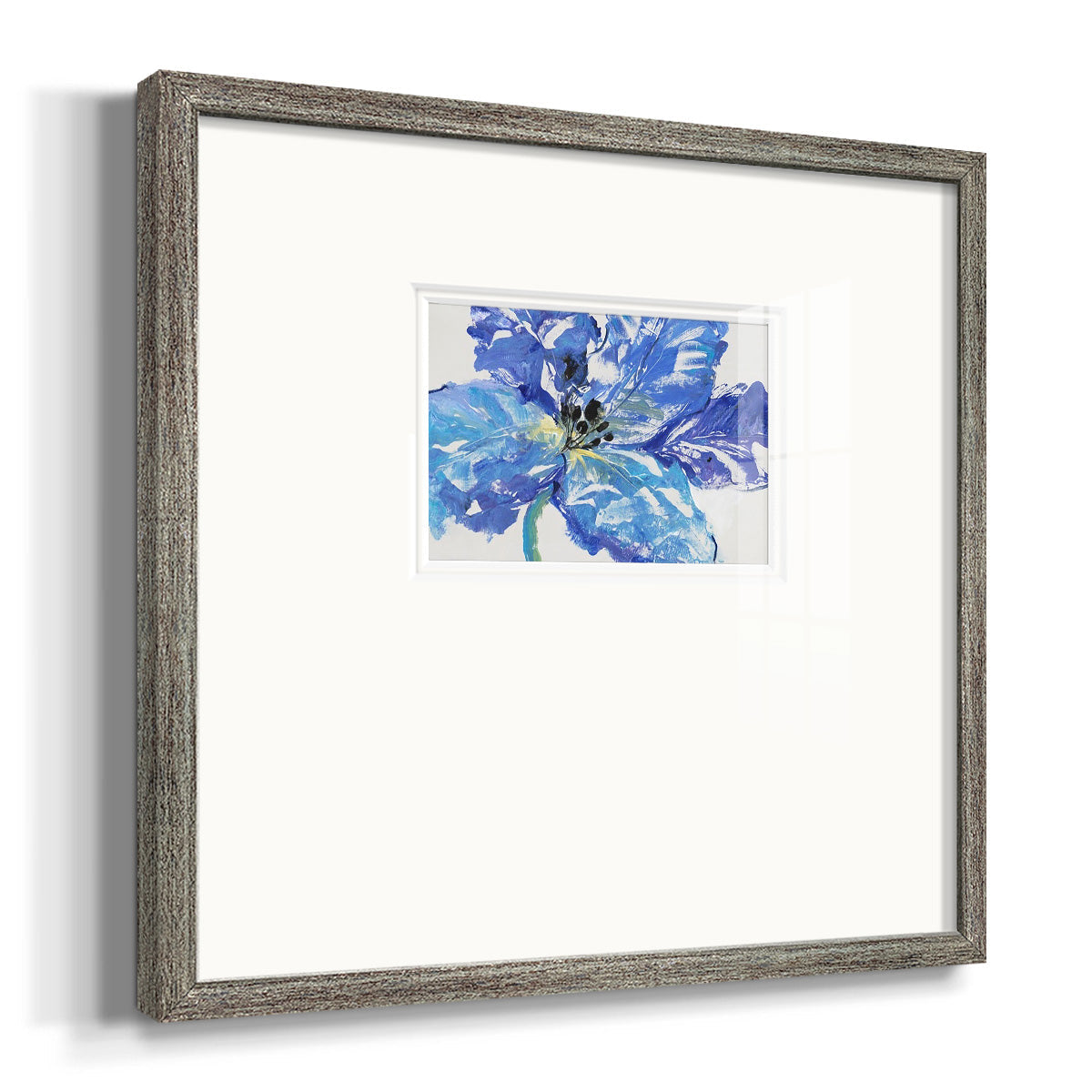 Fleur Bleue I Premium Framed Print Double Matboard