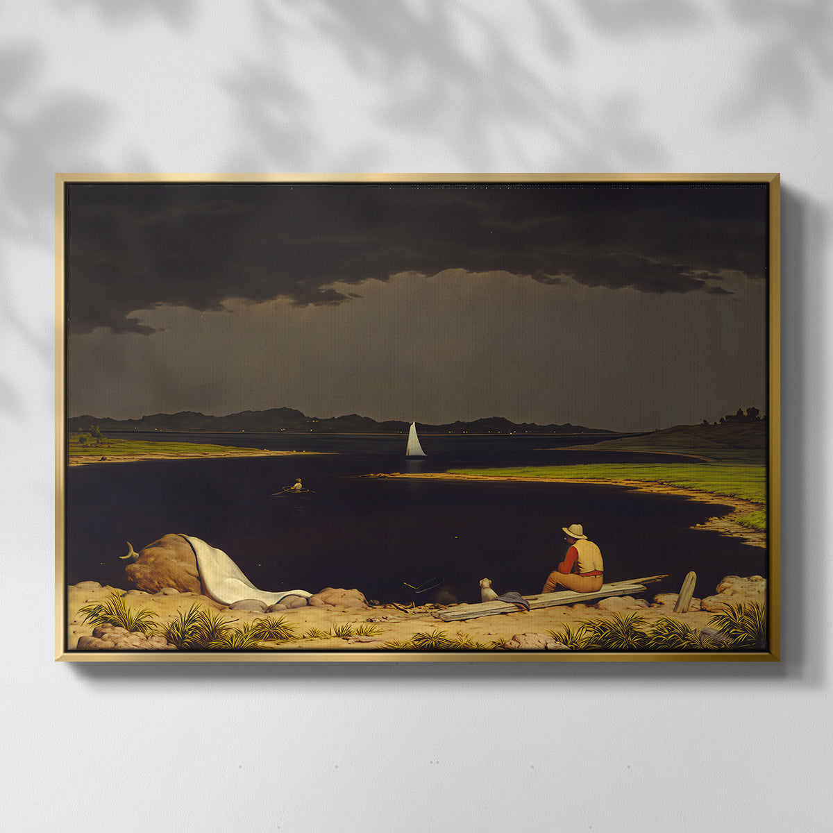 Approaching Thunder Storm, 1859 - Floater Framed Canvas Print
