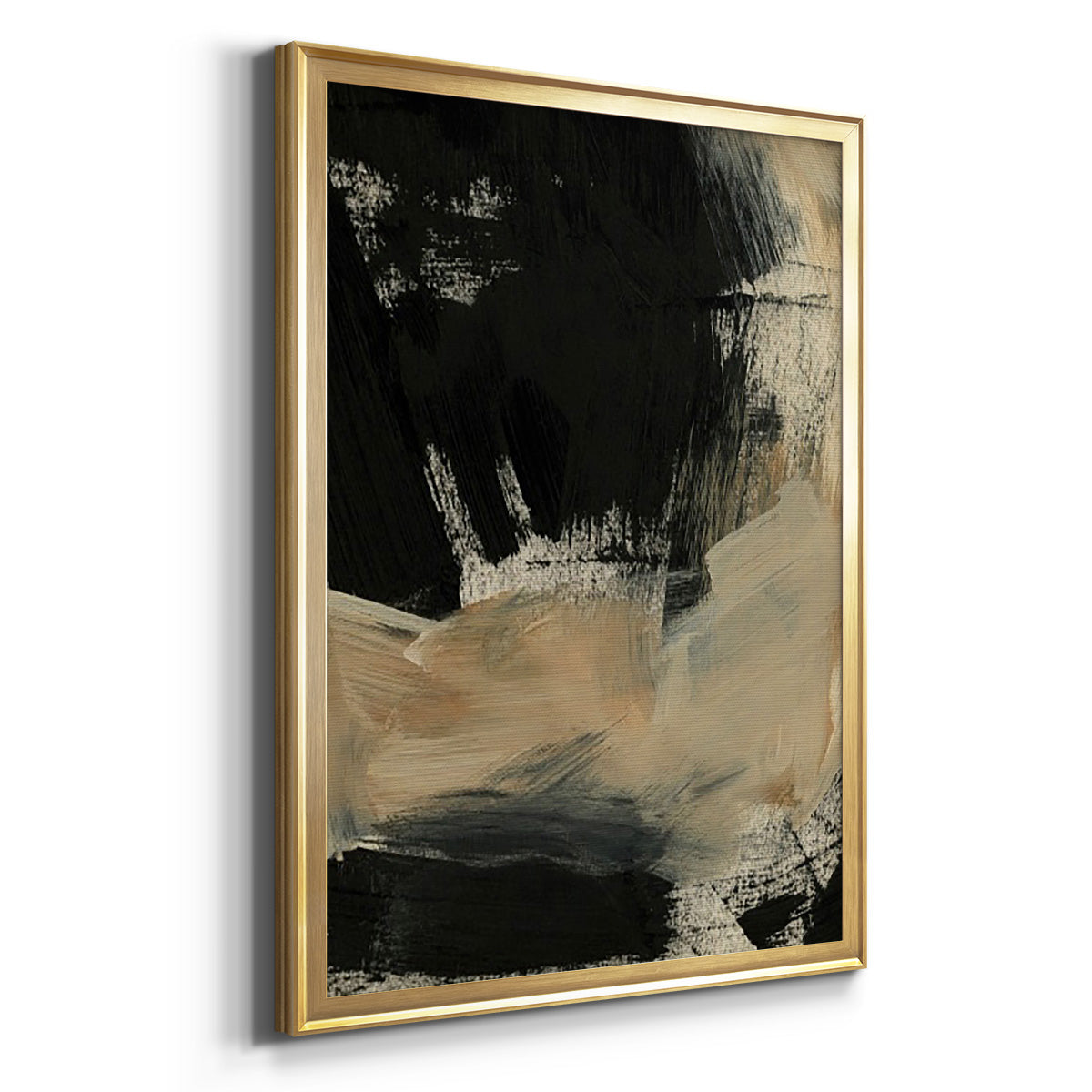 Baked Paintstrokes VI - Modern Framed Canvas Print