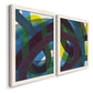 Cool Network I - Premium Framed Canvas 2 Piece Set - Ready to Hang