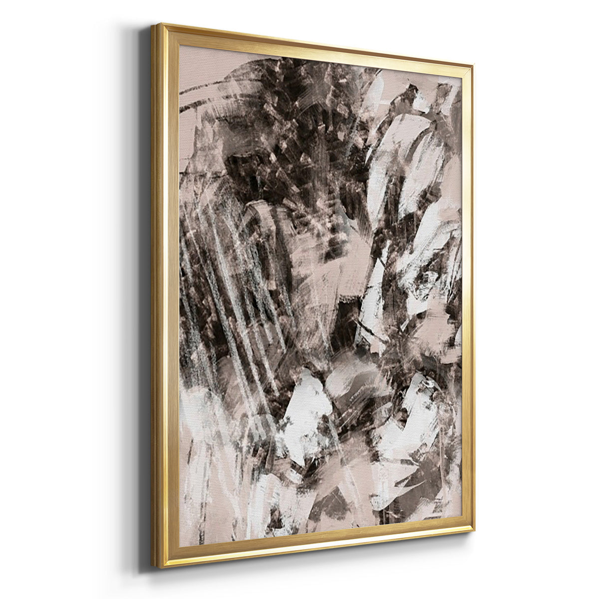 Blush Blackboard I - Modern Framed Canvas Print