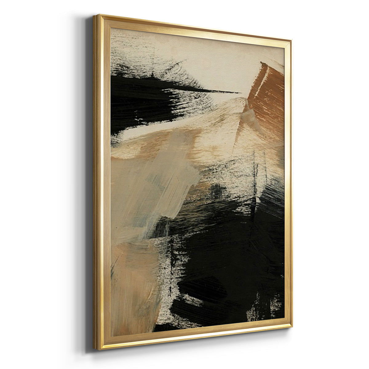 Baked Paintstrokes III - Modern Framed Canvas Print