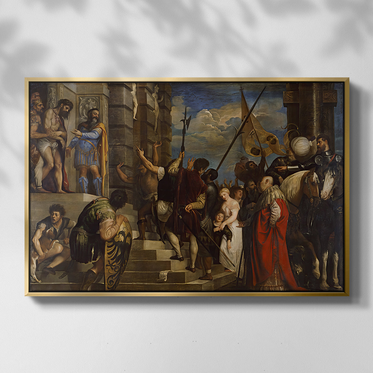 Ecce Homo, c. 1543 - Floater Framed Canvas Print