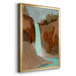 Turquoise Falls I - Modern Framed Canvas Print