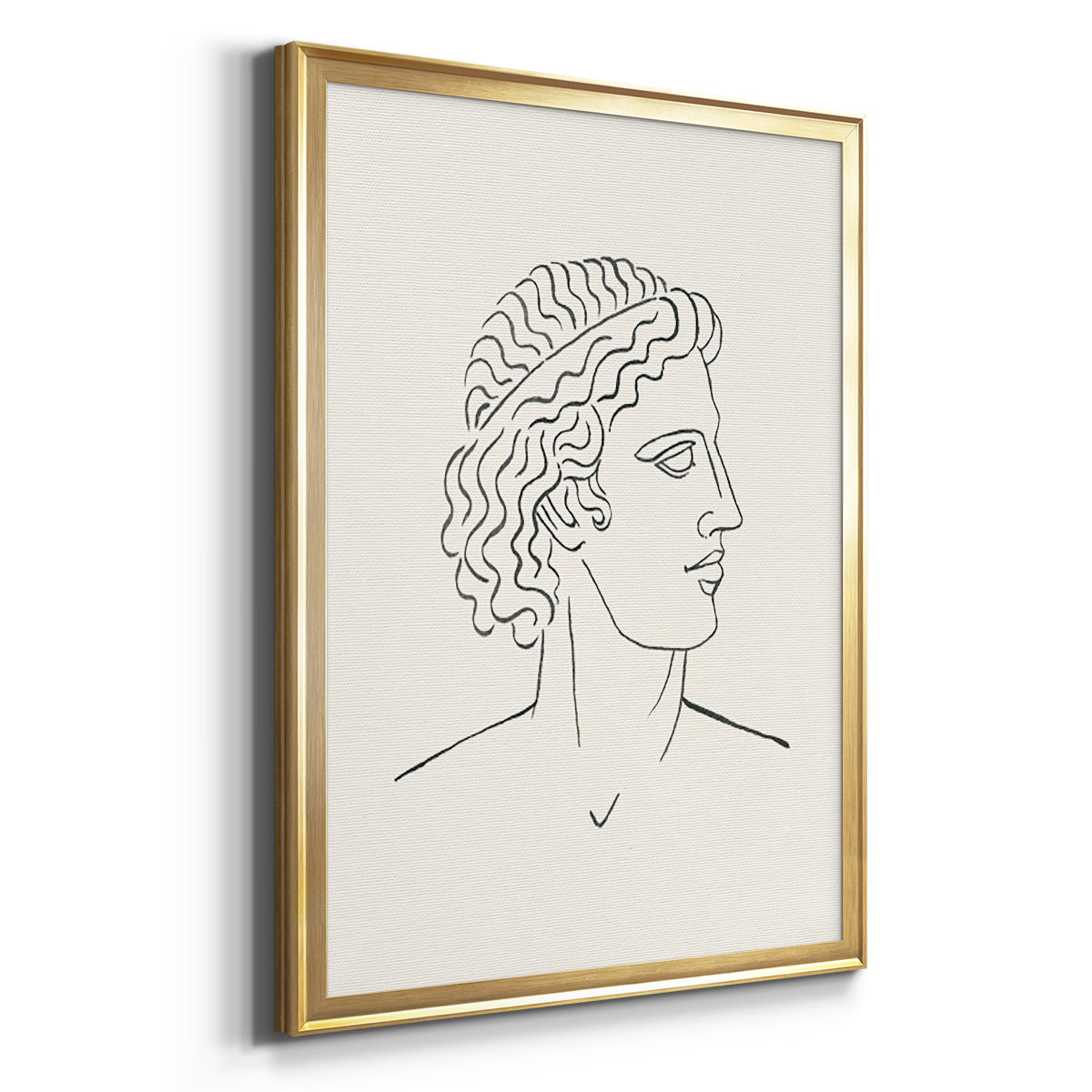 Greek Busts I - Modern Framed Canvas Print