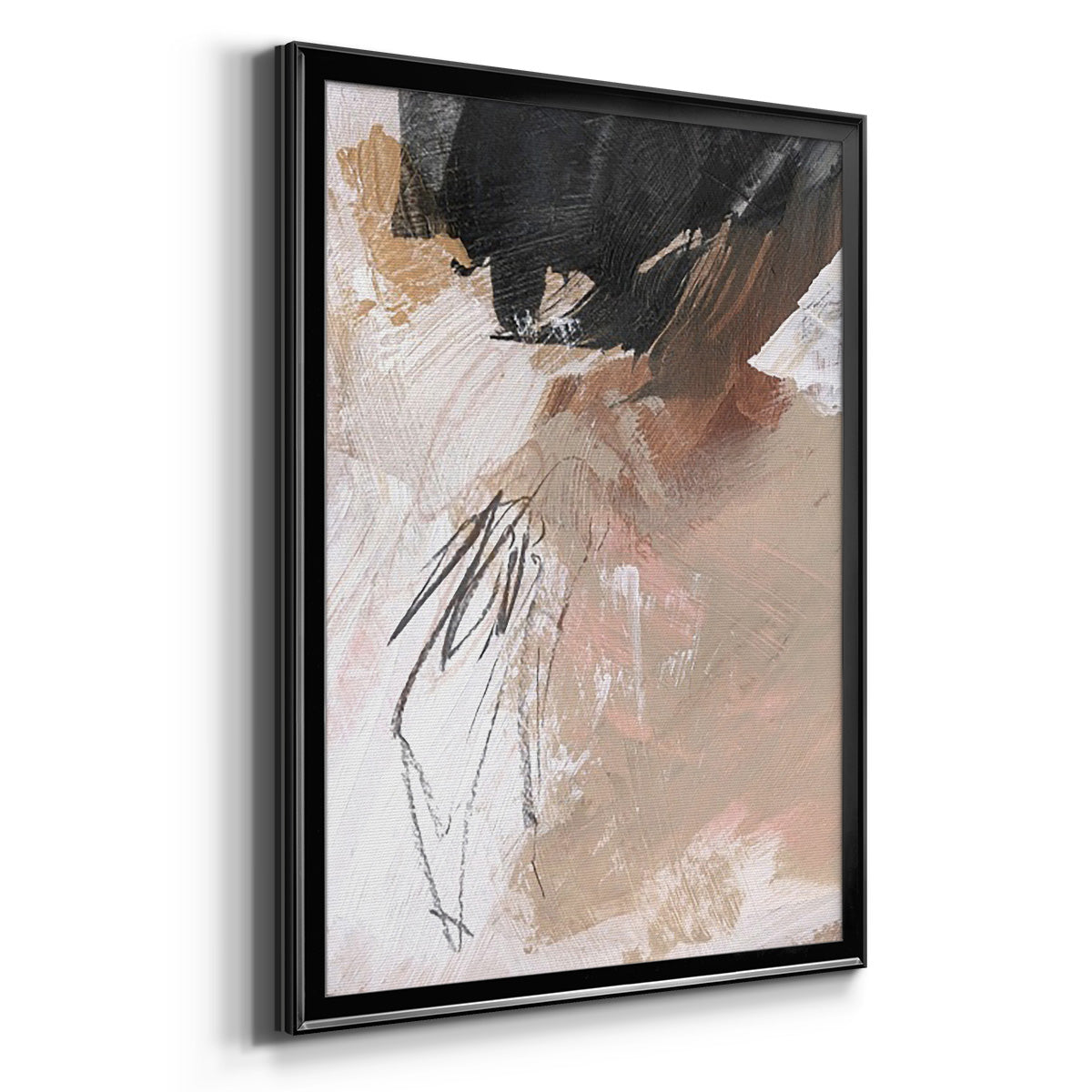 Unbleached Neutrals VI - Modern Framed Canvas Print