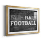 Faith Family Football - Modern Framed Art Print