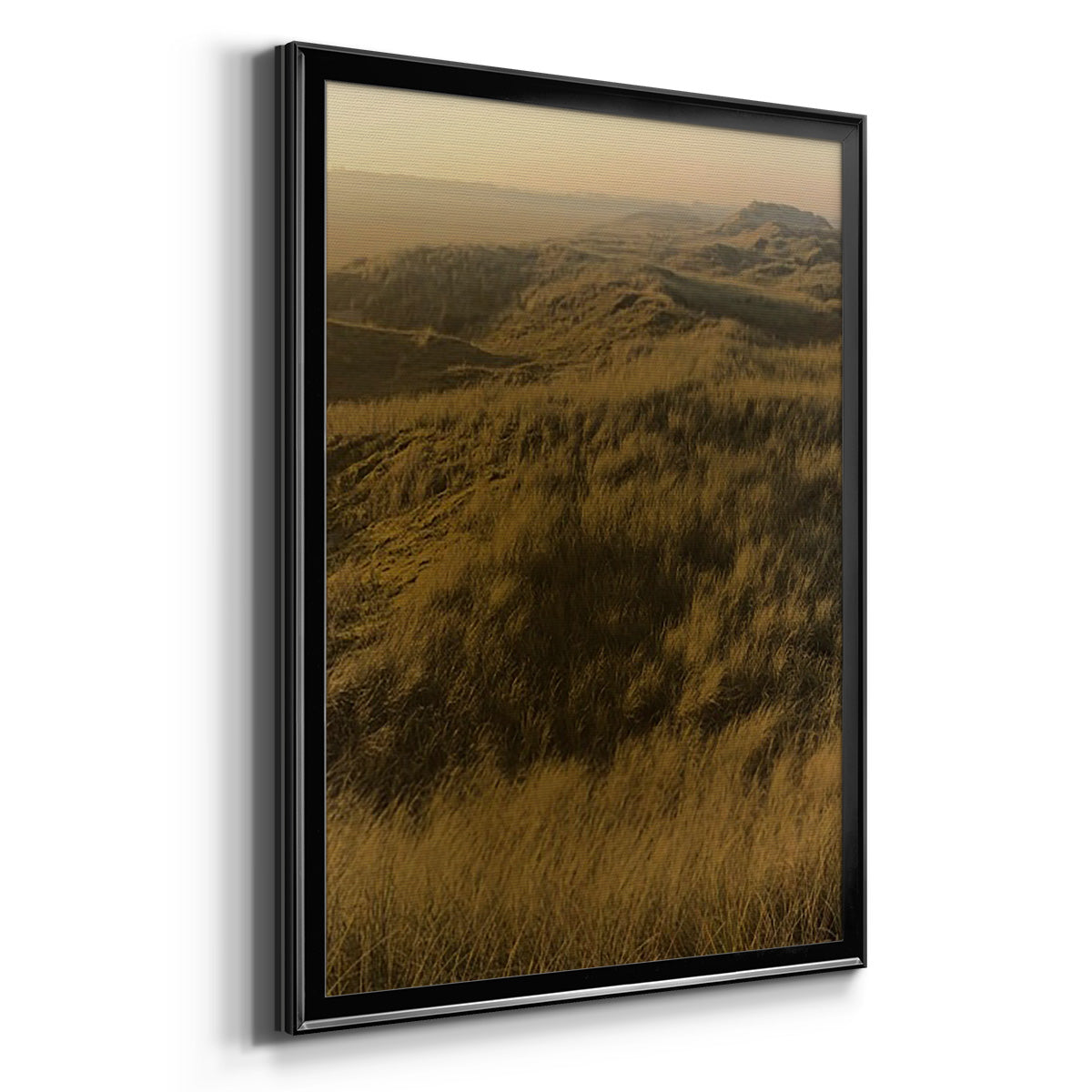 Golden Fog I - Modern Framed Canvas Print