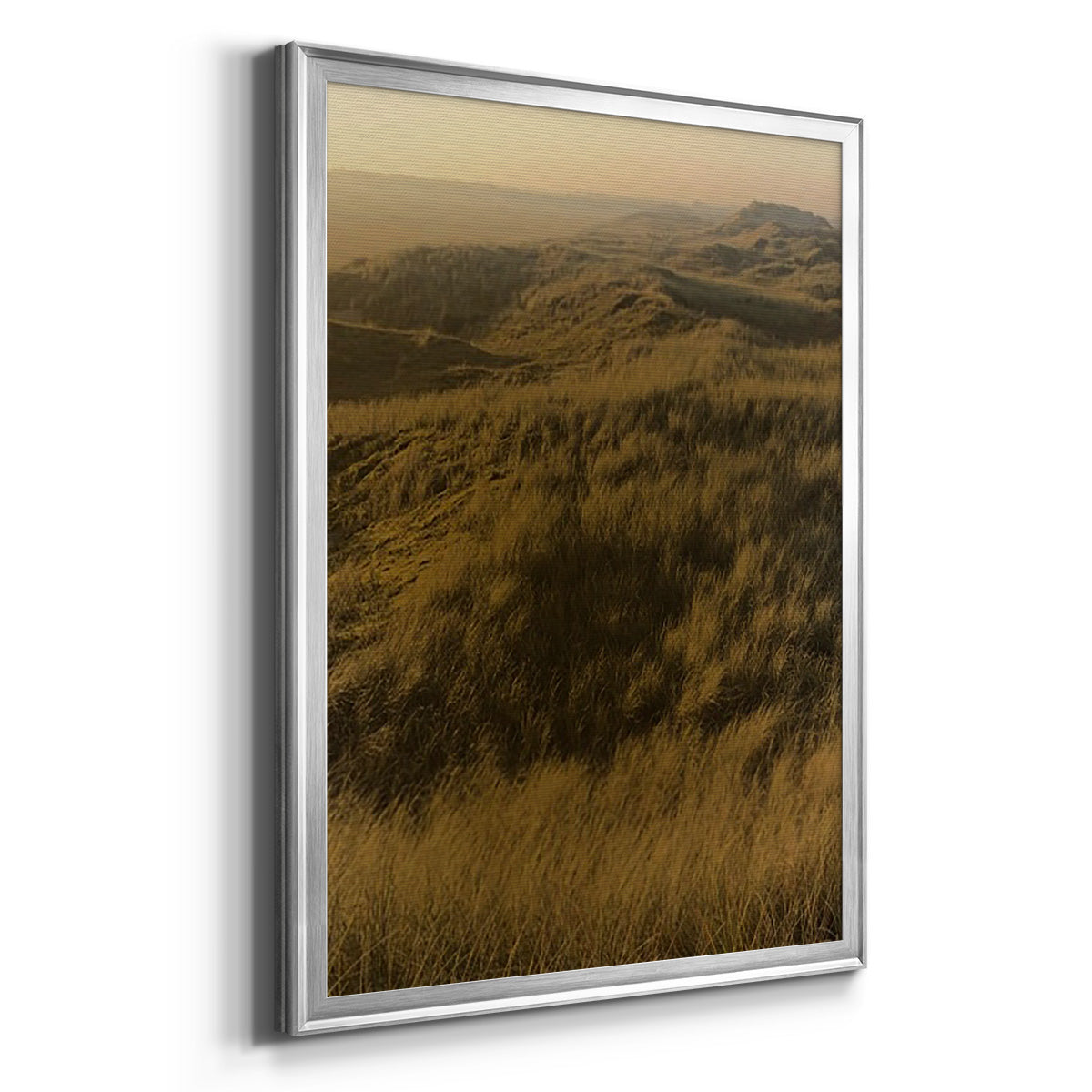 Golden Fog I - Modern Framed Canvas Print