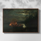 Spear Fishing on Lake Krøderen, 1851 - Floater Framed Canvas Print